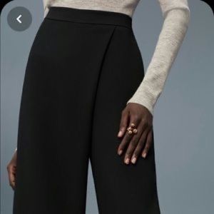 Aritzia Wilfred Dorval Black Wide Leg Trouser Pant